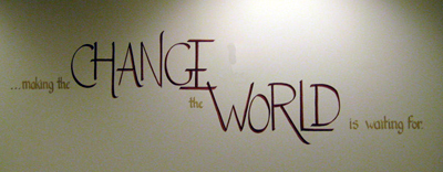 Making the Change the World is Waiting For